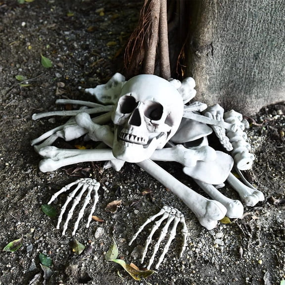 Halloween Skeleton Bones Set with Storage Bag for Skeletons Halloween Decorations Indoor Outdoor