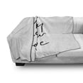 thumbnail image 3 of Hope Soft Flannel Fleece Blanket, Calligraphy Style New Day New Hope Message in Hand Drawn Monochrome Illustration, Cozy Plush for Indoor and Outdoor Use, 50" x 70", Black and White, by Ambesonne, 3 of 6