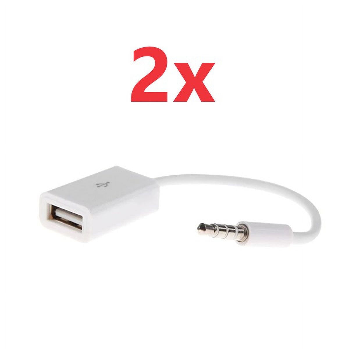 2x Convertidor de audio Jack a USB Cable AUX de 3,5 mm Enchufe ...