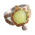 thumbnail image 2 of Anillo de tortuga para mujeres y niñas, anillo de tortuga con animales de cristal, joyería para el día de la madre, regalos para mamá, 2 of 5
