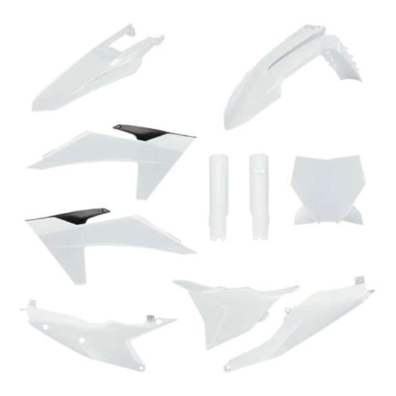 Polisport Motocross (MX) Replica Plastic Kit for KTM SX/XC (2023-2024) Dirt Bike – OEM Quality, Durable, Flexible & Perfect Fit – White