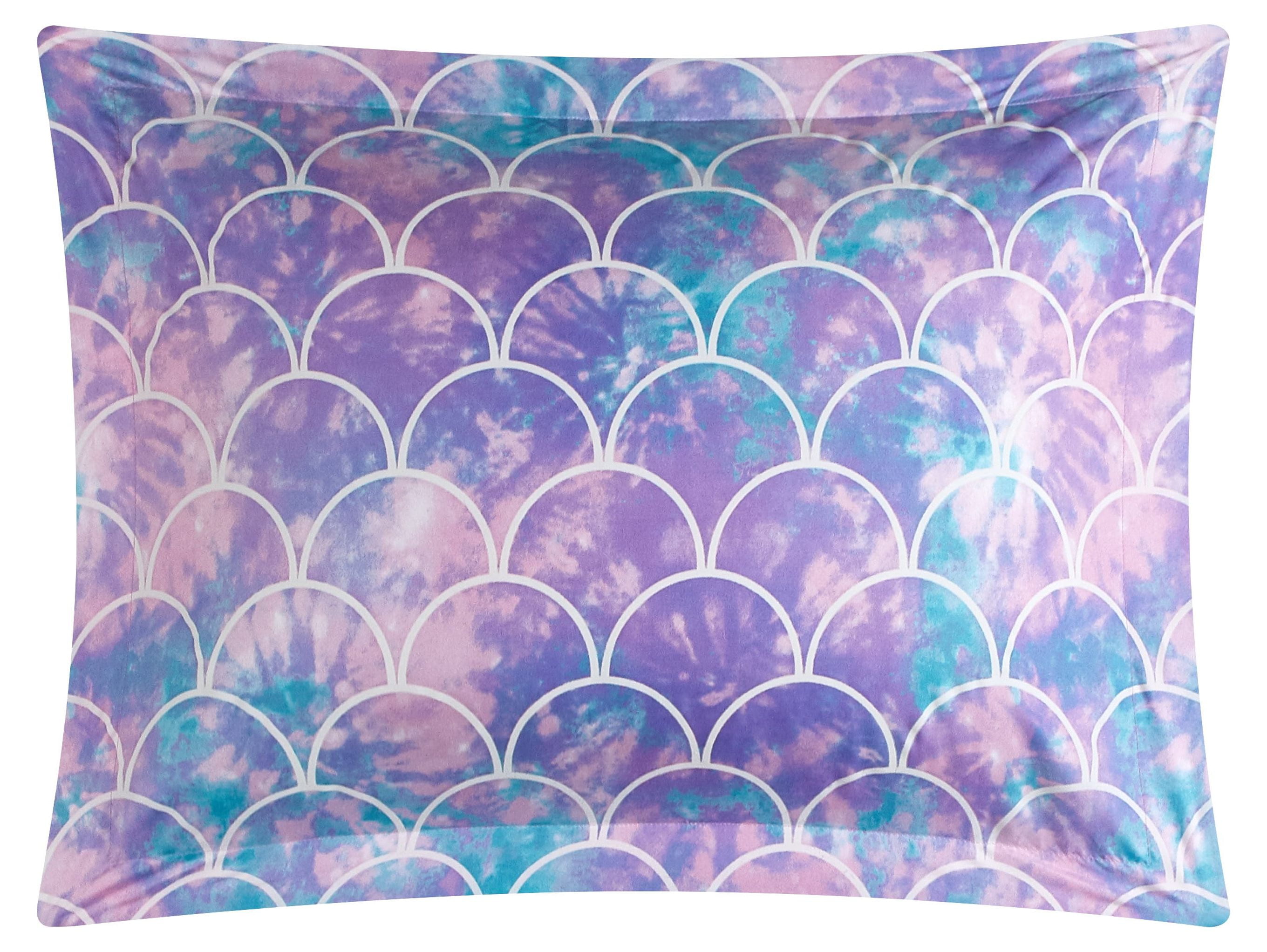 Your Zone Mermaid 5 Piece Comforter Sets, Twin with Sham, Decorative Pillow