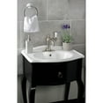 thumbnail image 4 of Kingston Brass KSD154KLBN Nautical One-Handle Single-Hole Bathroom Faucet with Deck Plate and Push Pop-Up Drain, Brushed Nickel, 4 of 7