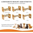 thumbnail image 4 of Raised Dog Bowl Stand,Elevated Cat Bowls,6 Heights Adjustable Elevated Dog Bowls with 10oz 2 Stainless Steel Dog Bowls,Dinosam Cat Bowls for Indoor Cats, Adjusts to Heights 2.95"-6.89", 4 of 14