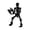 #04924260424003a8 Black, variant on Skeleton Movable Model, Fully Poseable Action Figure with Weapons, 3D Assembly Kit for Display, 8 Styles