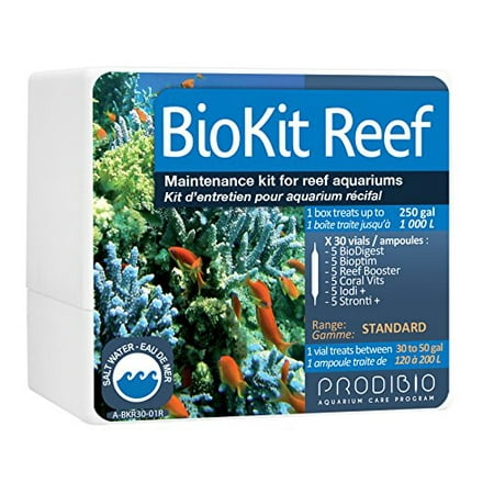 Prodibio Bio Reef Kit Maintenance Saltwater 30/ 1Ml Vials 30 Gal And Up (Pack of (Best Bio Media For Saltwater)
