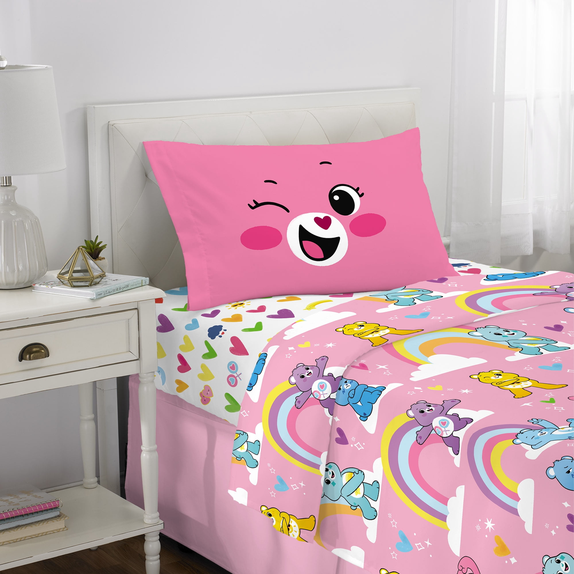 Care Bears Kids Twin Sheet Set, Pink and Purple, CloudCo