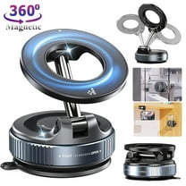 Magnetic Phone Mount for Car/Gym, 360° Cell Phone Holders for iPhone 17 16 15 14 13 12 and Android Phones, Suction Cup MagSafe Car Mount for Air Vent Dashboard Windshield