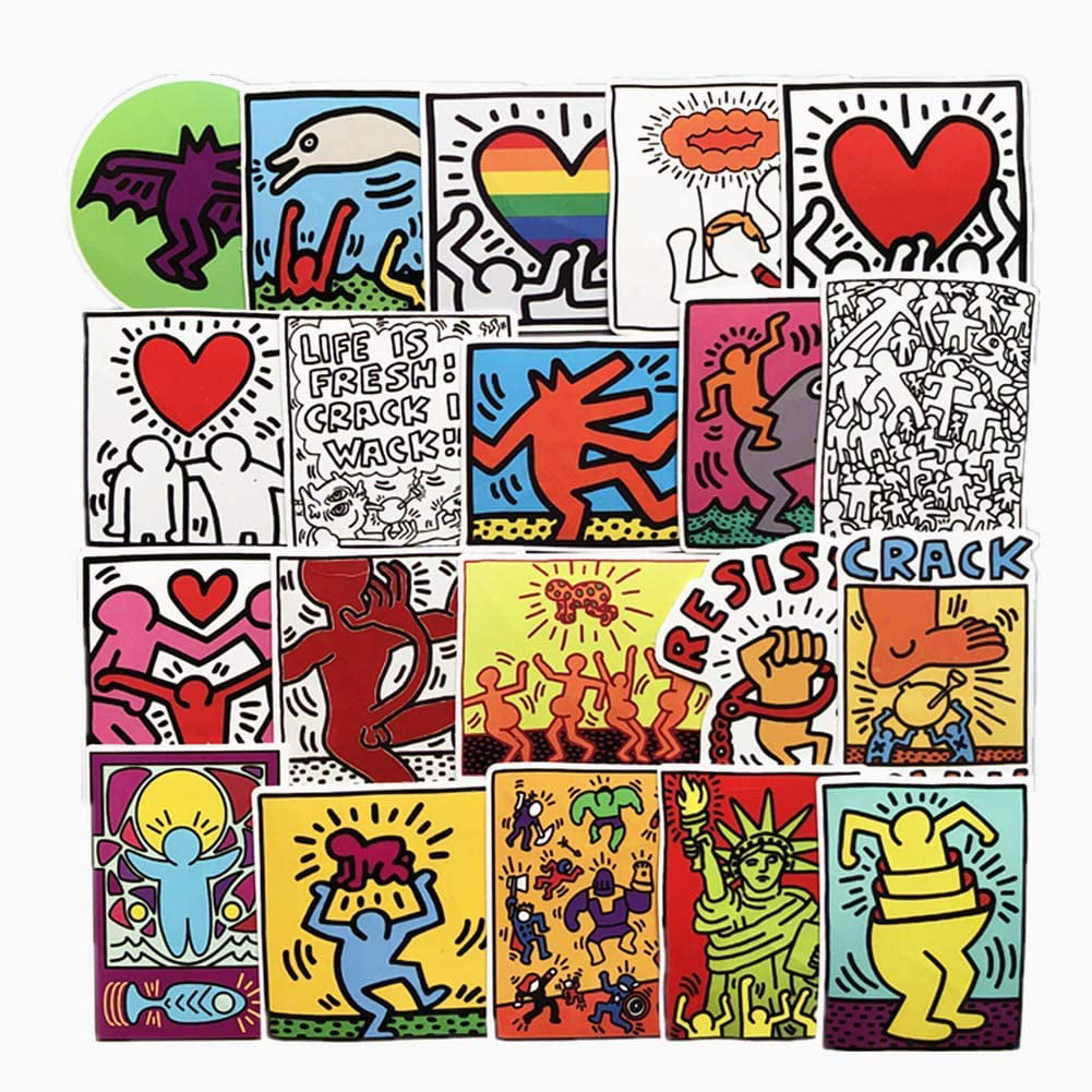 Keith Haring Stickers 50pcs/set Vinyl Decal Art Stickers