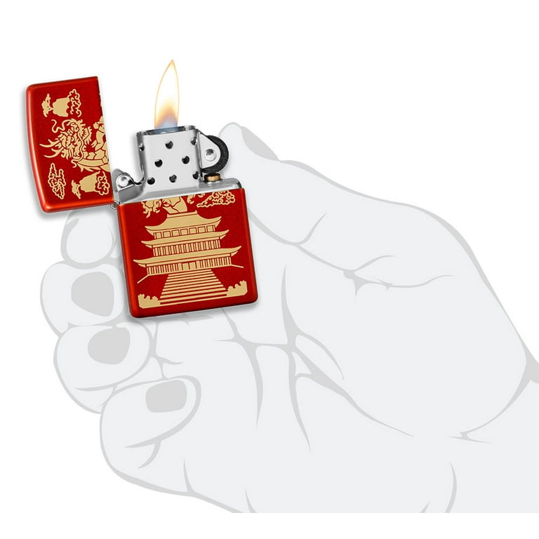 Zippo Eastern Design Metallic Red Pocket Lighter - Walmart.com