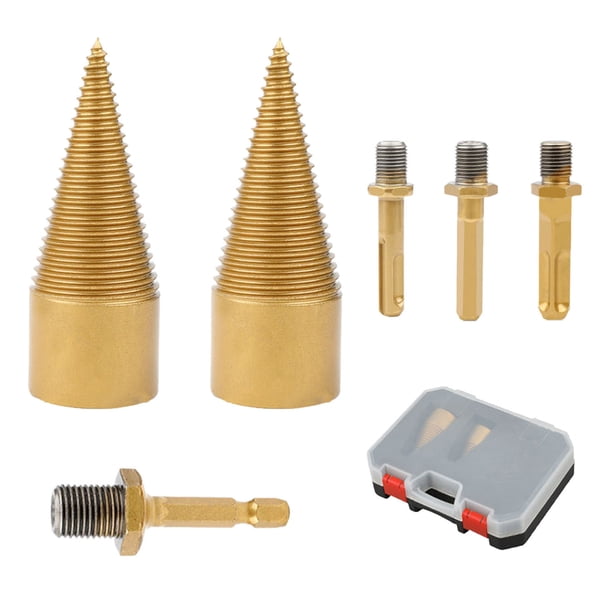 Juego de brocas para leña con 4 mangos desmontables Herramienta de broca para leña 42mm 32mm Broca para troncos de madera Broca de madera para taladro