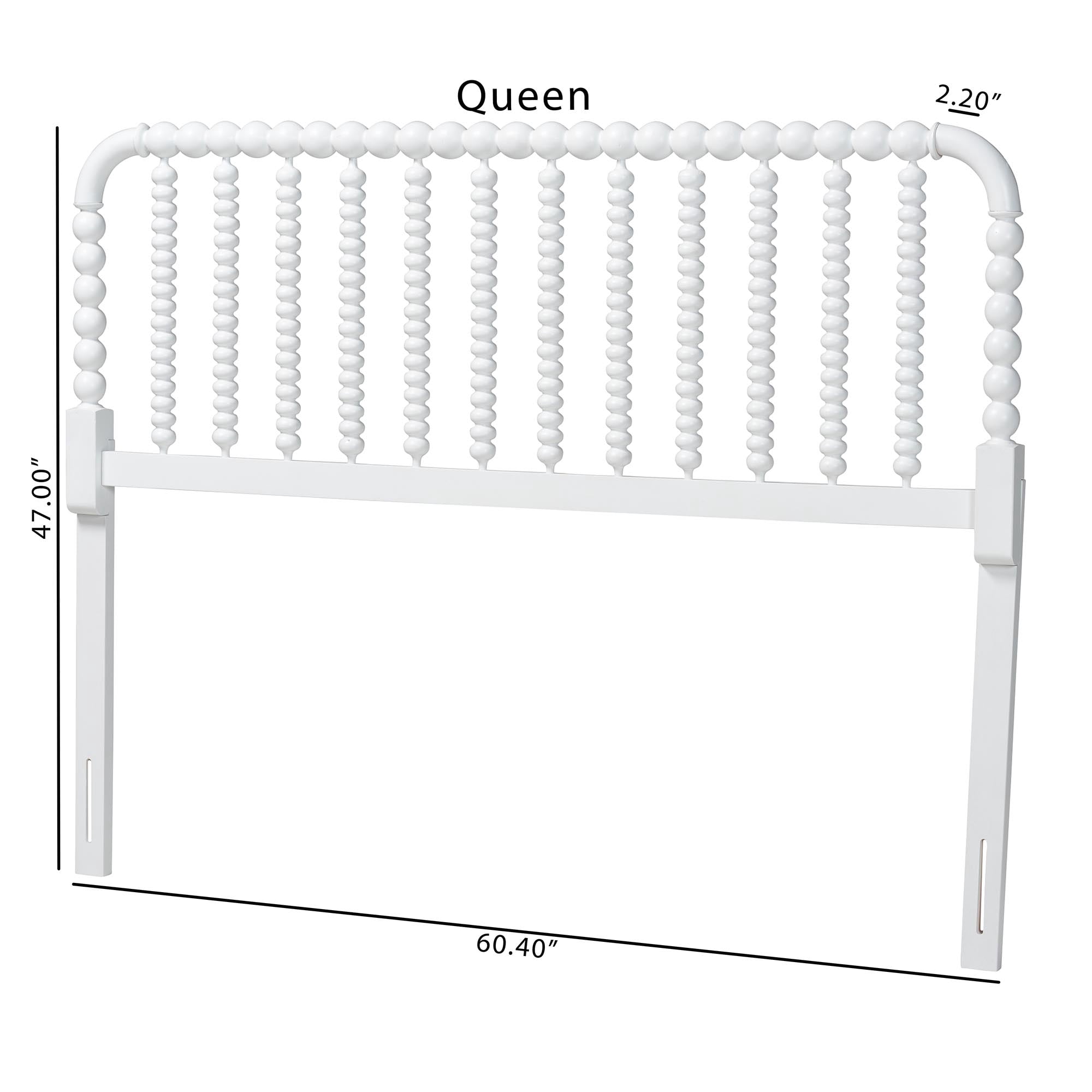 Baxton Studio Finley Traditional Headboard, Full, White