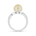 thumbnail image 2 of ANGARA Solitaire Golden South Sea Cultured Pearl Bypass Ring with Diamonds in 14K White Gold for Women | June Birthstone, Birthday, Anniversary, Jewelry Gift for Women | Pearl Ring, 2 of 8
