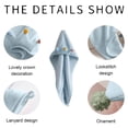 thumbnail image 3 of Coral Fleece Dry Hair Hat Quick Drying Microfiber Hair Towel for Bathing Spa, 3 of 5