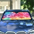 thumbnail image 4 of Colorful Tie Dye Car Windshield Sun Shade Foldable Car Front Window Visor Heat and UV Protection 57x31.5, 4 of 8