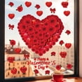 thumbnail image 6 of Valentines Day Decorations Window Clings Red Rose Heart Stickers Double Sided Glass Window Decals PVC Static Cling Decorations for Home Store Front Door Party Decor A, 23.6x15.7", 6 of 7