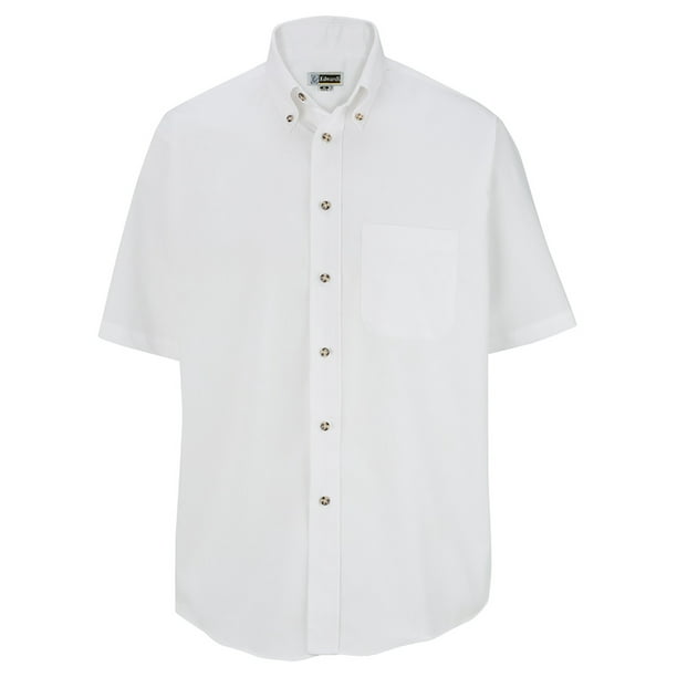 Edwards Garment - Men's Big And Tall Button Down Poplin Shirt, WHITE ...