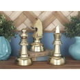 thumbnail image 2 of 4"W, 9"H Gold Aluminum Metal Chess Sculpture with Knight, Queen and King, by DecMode (3 Count), 2 of 8