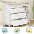 thumbnail image 4 of iPormis Baby Dresser with Changing Table Top, 4 Drawers & 2 Open Shelves, Multi-Functional Nursery Changing Station with Storage, Pearl White, 4 of 9