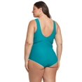 thumbnail image 6 of Sporti Plus Size Isabella Tummy Control Wrap One Piece Swimsuit, Soft Cup, Athletic (Women's Plus), 6 of 11