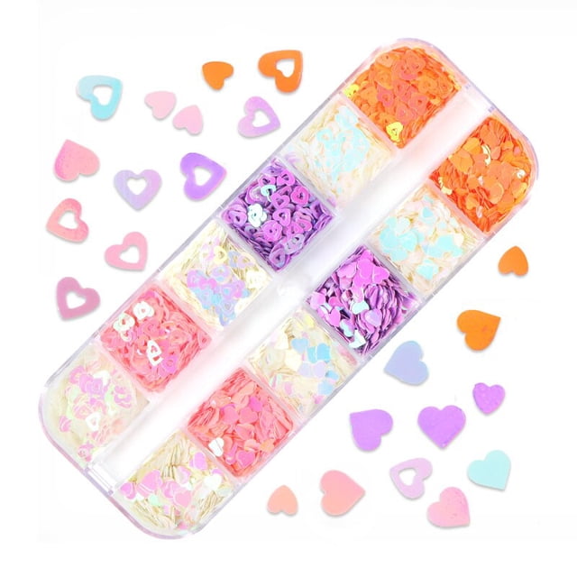 Decoración de diseño de manicura estrellada holográfica, lentejuelas brillantes, estrellas, 12 rejillas, esmalte de Gel UV, suministros de uñas, accesorios