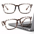 thumbnail image 4 of Rirool 2 Pack Blue Light Blocking Computer Glasses, Leopard Frames Clear Lens Anti Eyestrain UV400 Screen Glasses for Women Men Reading Gaming TV Phone Office Work Screen Time Comfort Kit, 4 of 10