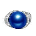 thumbnail image 7 of Jewelry Style Fashion Ring Zircon Blue And American And Popular Pearl Atmosphere Hand European Retro Rings, 7 of 7