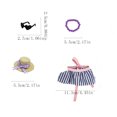thumbnail image 3 of 7-Inch Desktop Goose Country Style Pearl Necklace Outfit Set – Mini Figurine for Office Desk, Polyester, 3 of 6