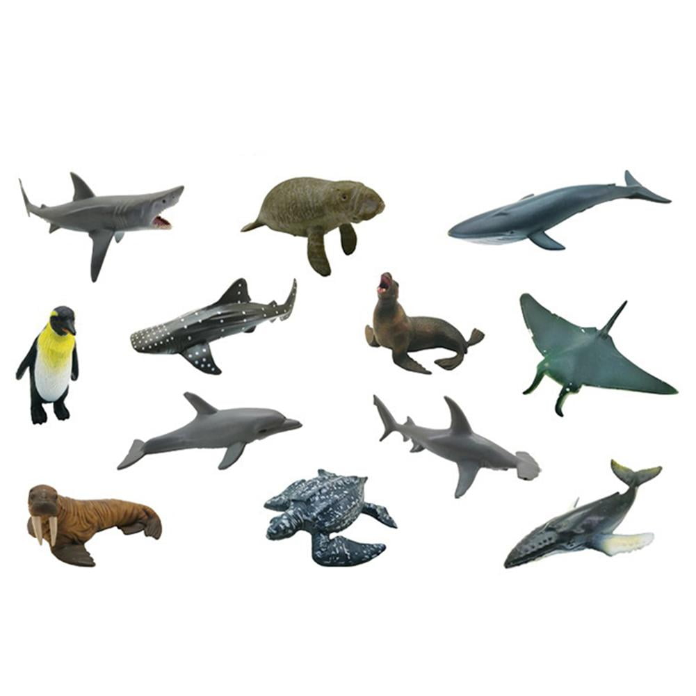 Creative 3D Sea Ocean Jungle Wild Animal Shark Toy Educational Figure Model T 
