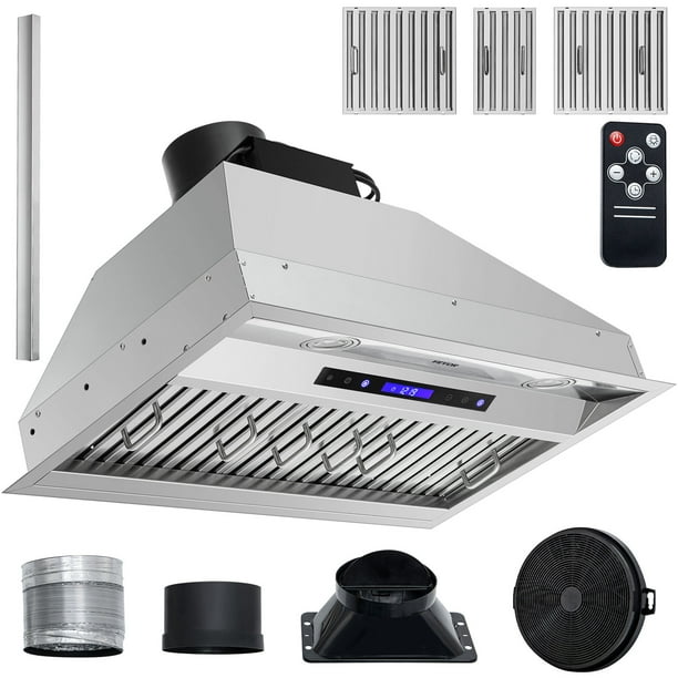 VEVOR Insert Range Hood, 900CFM 4Speed, 30 inch Stainless Steel Built