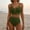 Army Green, variant on Womens Two Piece Swimsuits Bikini Summer Swim Wear High Waisted Beach Bathing Suits for Women