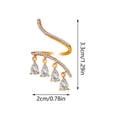 thumbnail image 3 of TIHLMK Womens Ring Ladies Fashion Creative Ring Opening Adjustable Water Drop Pendant Ring, 3 of 8
