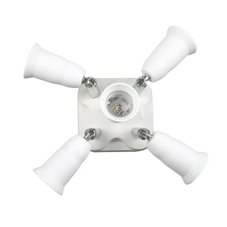 

E27/E40 To 5E27/E14/GU10 Universal Conversion Lamp Holder Lamp Head(White)