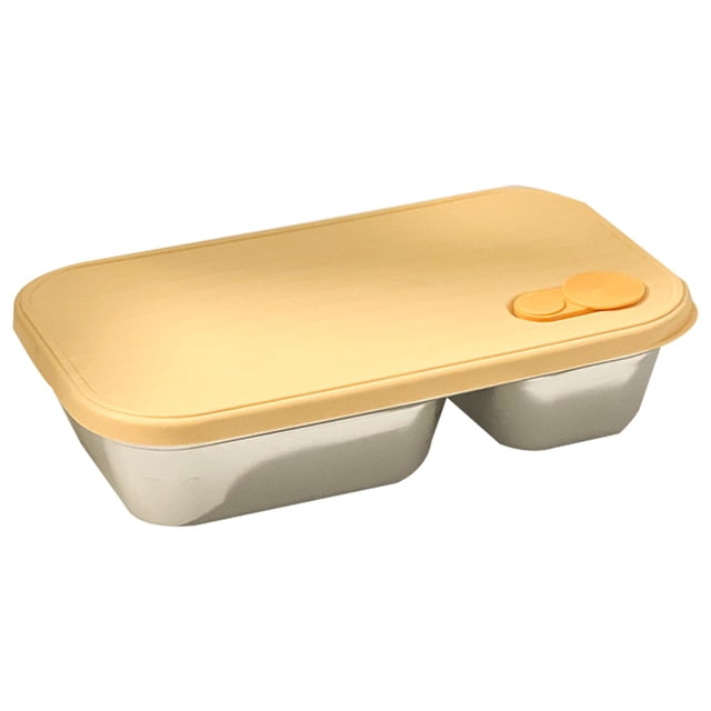 Stainless Snack Containers 2 Compartment Snack Containers With Lids Reusable Storage Containers With Lids For Travel Outdoor Camping
