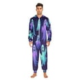 thumbnail image 2 of IAUYY Unisex Adult Onesie Pajamas Ultra-Soft Crystal-Soft Fabric, Halloween Adult Onesie Pajamas Adults,With a Zipper Plus Size Onesie Pajamas, Vague Yet Full Of Charm, 2 of 7