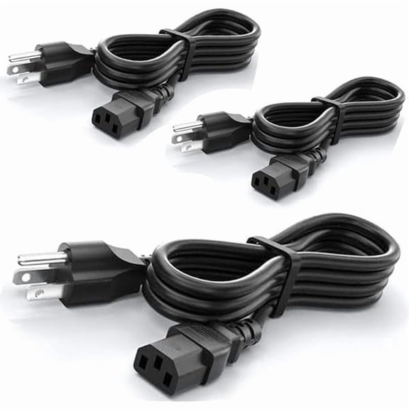can 10ft 10A 125V AC Power Cord for PC, Computer Power Cable 3 Prong for Monitor, Server, Printer, Replacement Power Supply Cord, 10 Foot Desktop Power Cord, 3 Aack