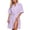 Purple, variant on Wovix Women's Short Robes Summer Lightweight Robe Soft Spa Knit Bathrobe Sleepwear with Belt Sleepshirts
