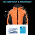 thumbnail image 4 of TFixol Hombres Mujeres Invierno Abrigo Impermeable Con Capucha Grueso A Prueba De Viento Transpirable Cálido, 4 of 8