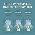 thumbnail image 6 of Small Portable Fan, Powerful Handheld Mini Fan, Cute Design 4 Speed Small Desk Fan, Lightweight Makeup USB Rechargeable Fan for Stylish Girl Women Travel Indoor Outdoor, 6 of 6