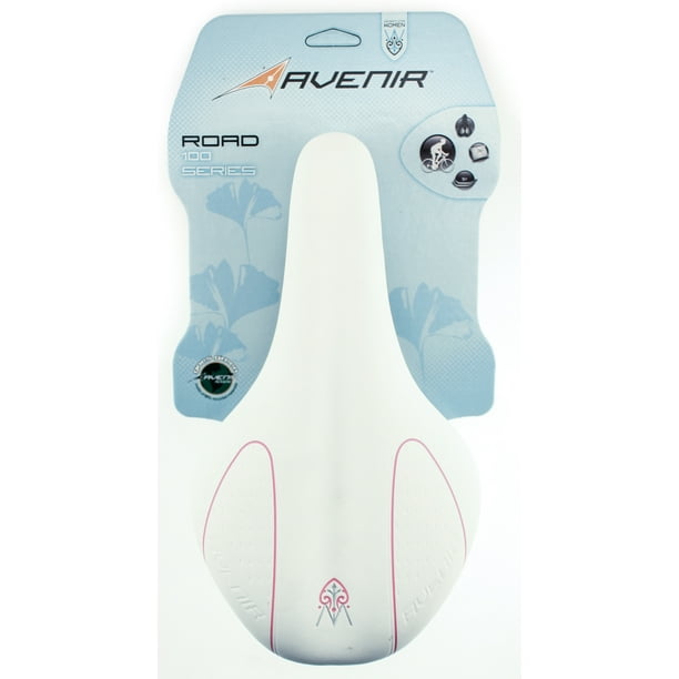 AVENIR ROAD 100 SERIES Women's Padded Bike Saddle Bicycle Seat White