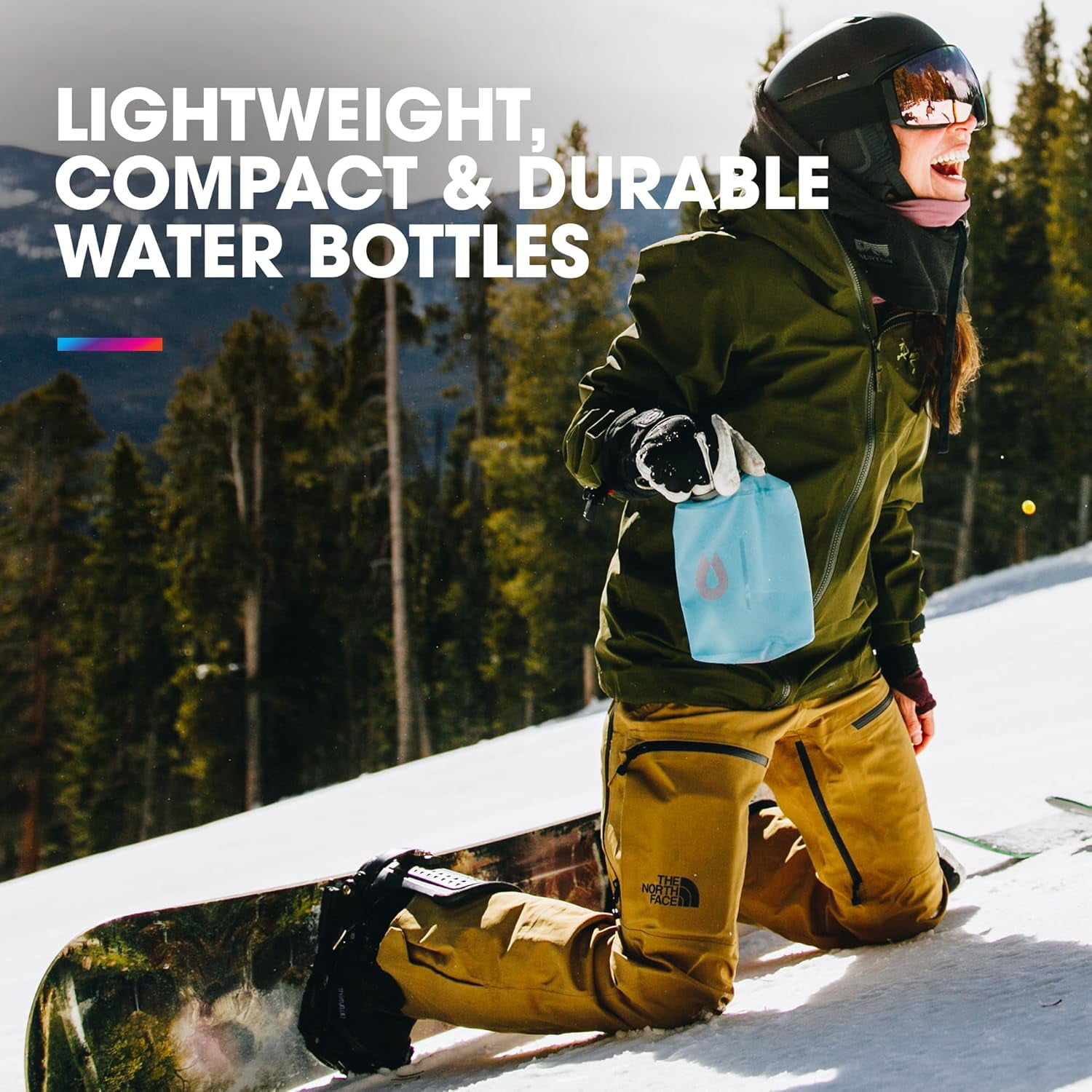 101 Stow Collapsible Water Bottle – 350ml, 500ml, 1L – Ultralight, Leak-Proof, BPA-1Free, Filter Compatible Travel & Hiking Flask