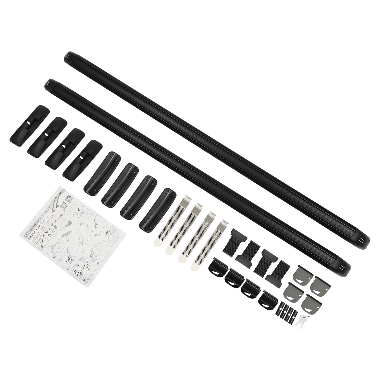 Universal Car Top Roof Rack Cross Bar 41.3" Luggage Carrier Aluminum w/ Lock