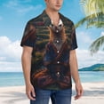 thumbnail image 2 of Lsque Garden Meditating Weasel pattern Hawaiian Shirt for Men, Unisex Summer Beach Casual Short Sleeve Button Down Shirts-3X-Large, 2 of 9