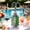 Green, variant on Reusable Gel Wine Bottle Chiller Sleeve, Portable Ice Coolings Cover with Carry Handle, Flexible Fast-Chilling Ice Bag for Champagne & Beer