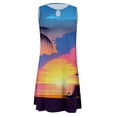thumbnail image 4 of asddcavvf Robes pour Femmes 2024 Mode Féminine Été Imprimé Sans Manches Boucle Creuse Col en V D, 4 of 5