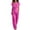 *Hot Pink, variant on VBVC Women's Wrap Tie 2 Piece Work Set,Short Sleeve Top and Wide Leg Pants For Women, Ladies' Breathable Summer Loungewear With Pockets,Gray,S-3XL