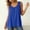 #507-Blue, variant on Women's Plus Size Sleeveless Tops Round Neck Wide Strap Pleated Solid Color Tank for Daily Party All Season Gift