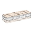 thumbnail image 2 of Plastic Pencil Box Large Capacity Pencil Boxes Clear Boxes with Snap-Tight Lid Stylish Office Supplies Storage Organizer Box Cute Brown Bow, 2 of 7