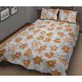 thumbnail image 2 of Christmas Gingerbread Cookie Pattern fondo Quilt Bed Set, 2 of 5