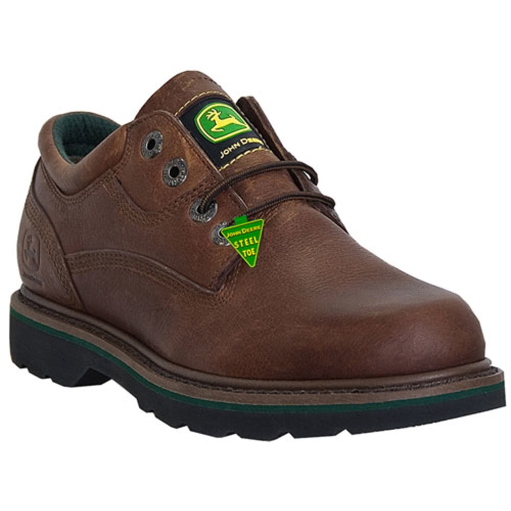 John Deere Men's John Deere Steel Toe Oxford Shoes BROWN 9.5 W